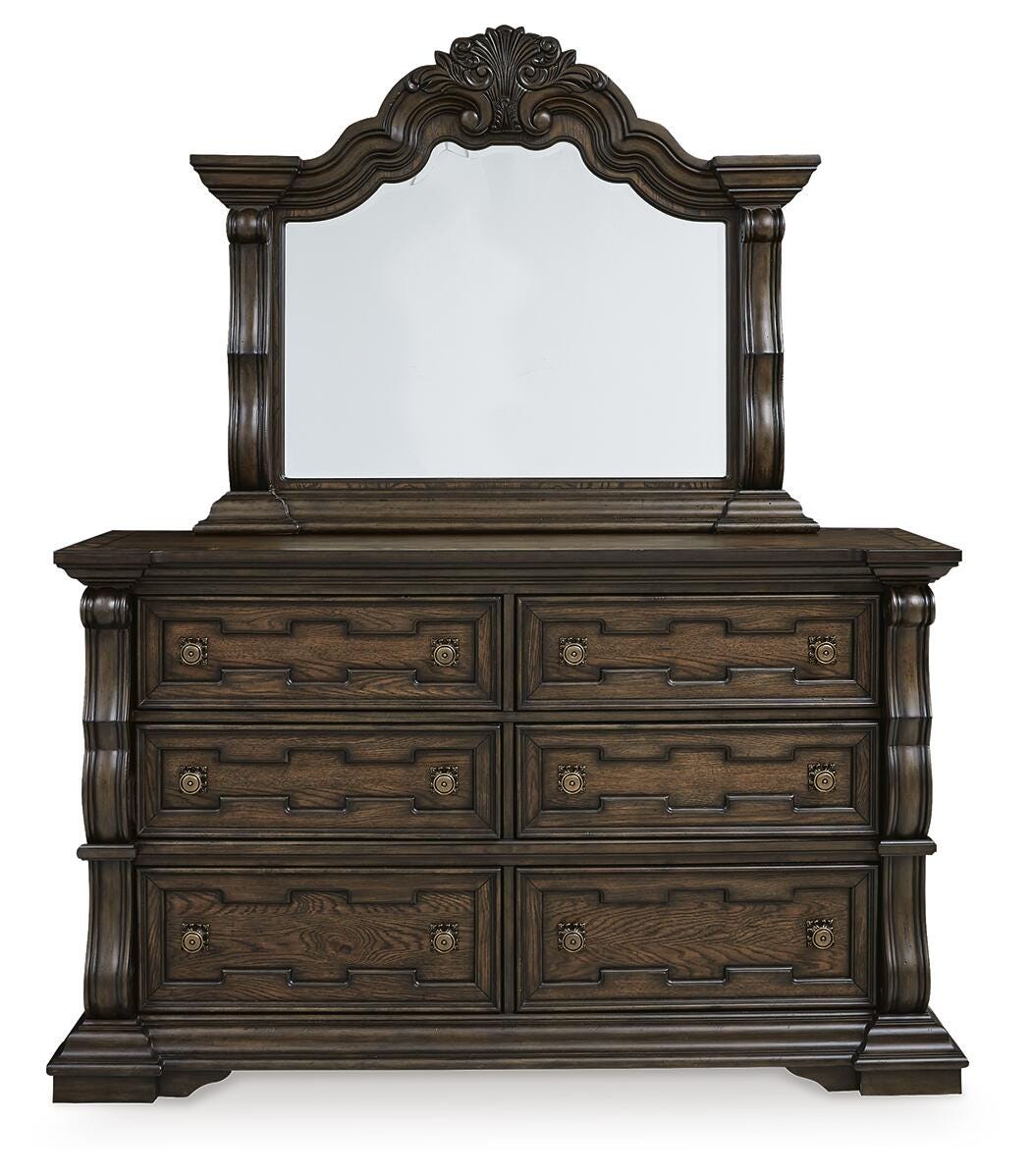 Maylee Dark Brown Bedroom Mirror