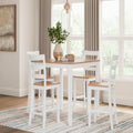 Gesthaven Natural White Dining Room Counter Table Set