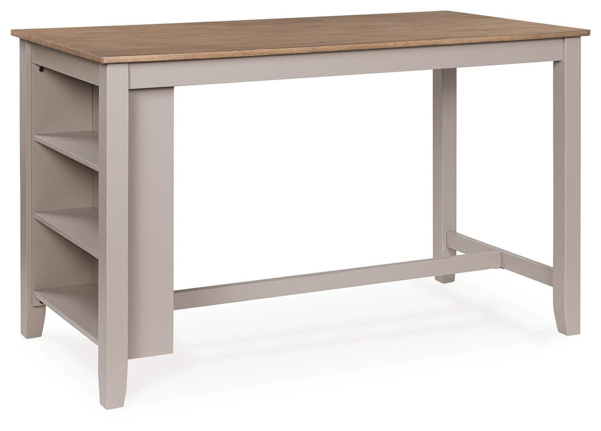Harperfield Natural Gray Rectangular Counter Height Dining Table