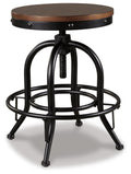 24 In. Backless Swivel Barstool (Brown)