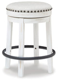24 In. Backless Swivel Barstool (White)