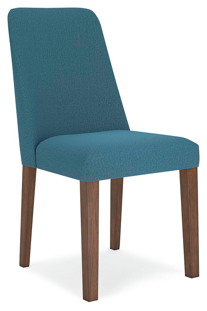 Lyncott Dining Upholstered Side Chair (Blue)