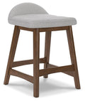 Lyncott Upholstered Barstool (Light Gray)