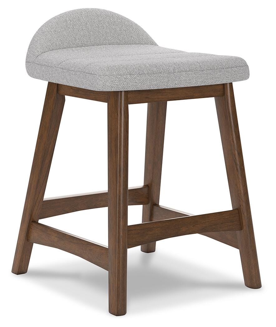 Lyncott Upholstered Barstool (Light Gray)