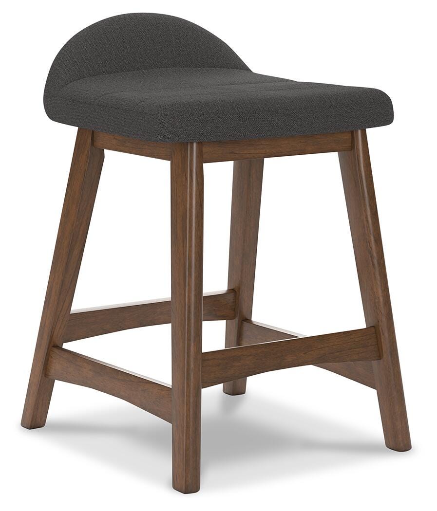 Lyncott Upholstered Barstool (Charcoal)