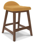 Lyncott Upholstered Barstool (Mustard)