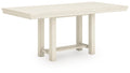 Robbinsdale Antique White Rectangular Dining Room Counter Extension Table