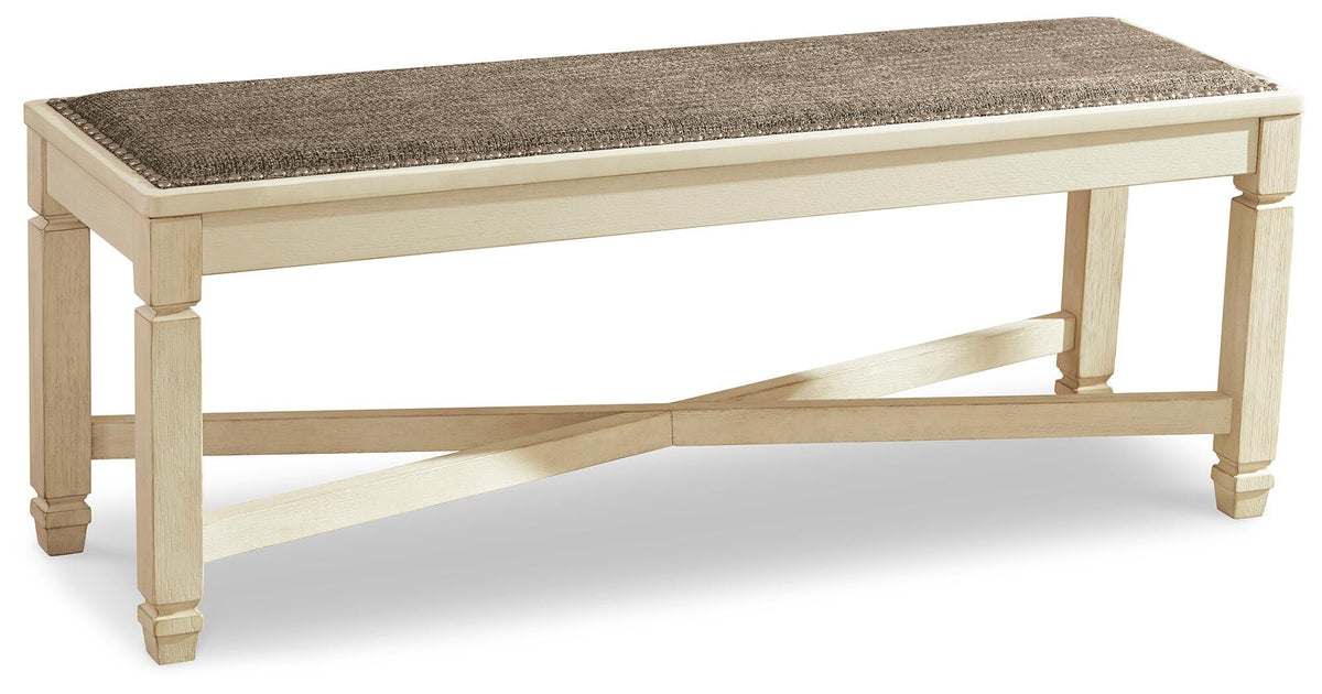 Bolanburg Two-Tone Large Upholstered Dining Room Bench