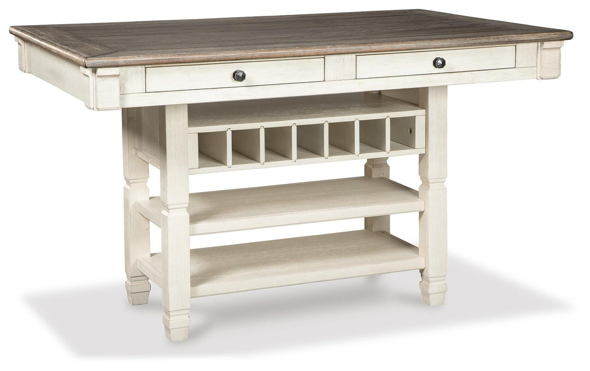 Bolanburg Two-Tone Rectangular Dining Room Counter Table