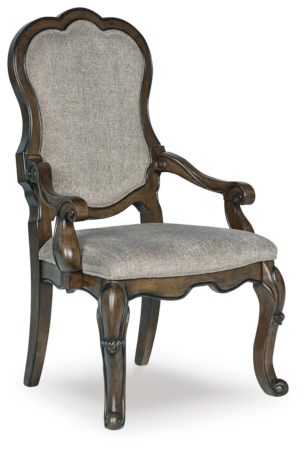 Maylee Dark Brown Dining Upholstered Arm Chair