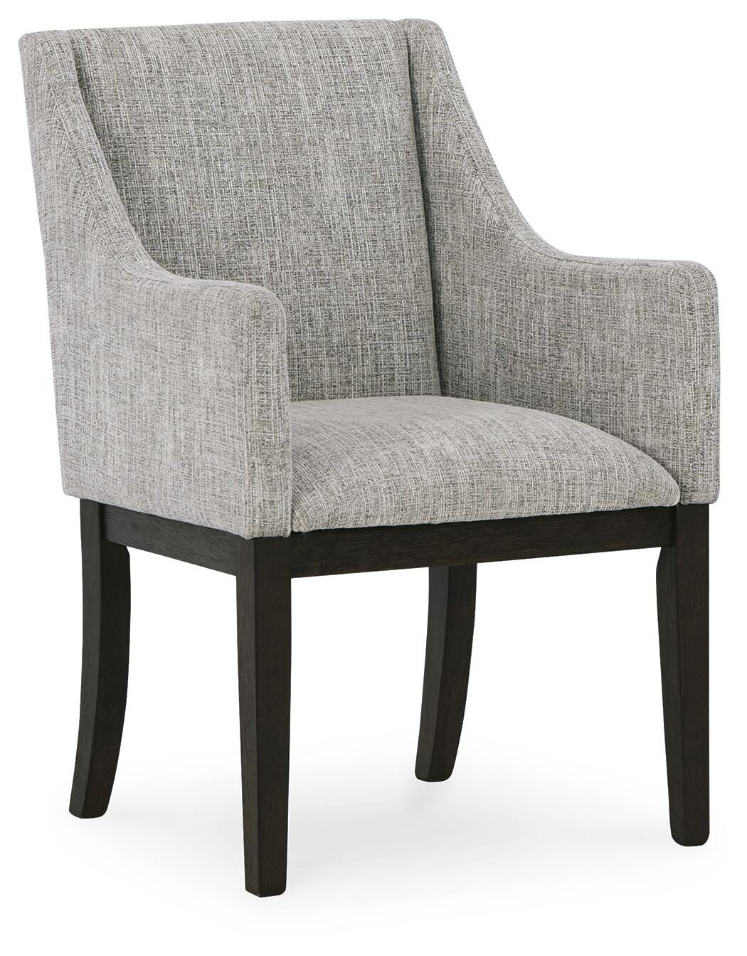 Burkhaus Beige/Dark Brown Dining Upholstered Arm Chair