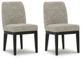 Burkhaus Beige/Dark Brown Dining Upholstered Side Chair
