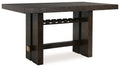 Burkhaus Dark Brown Rectangular Dining Room Counter Table
