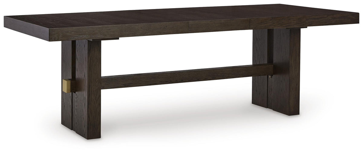 Burkhaus Dark Brown Rectangular Dining Room Extension Table