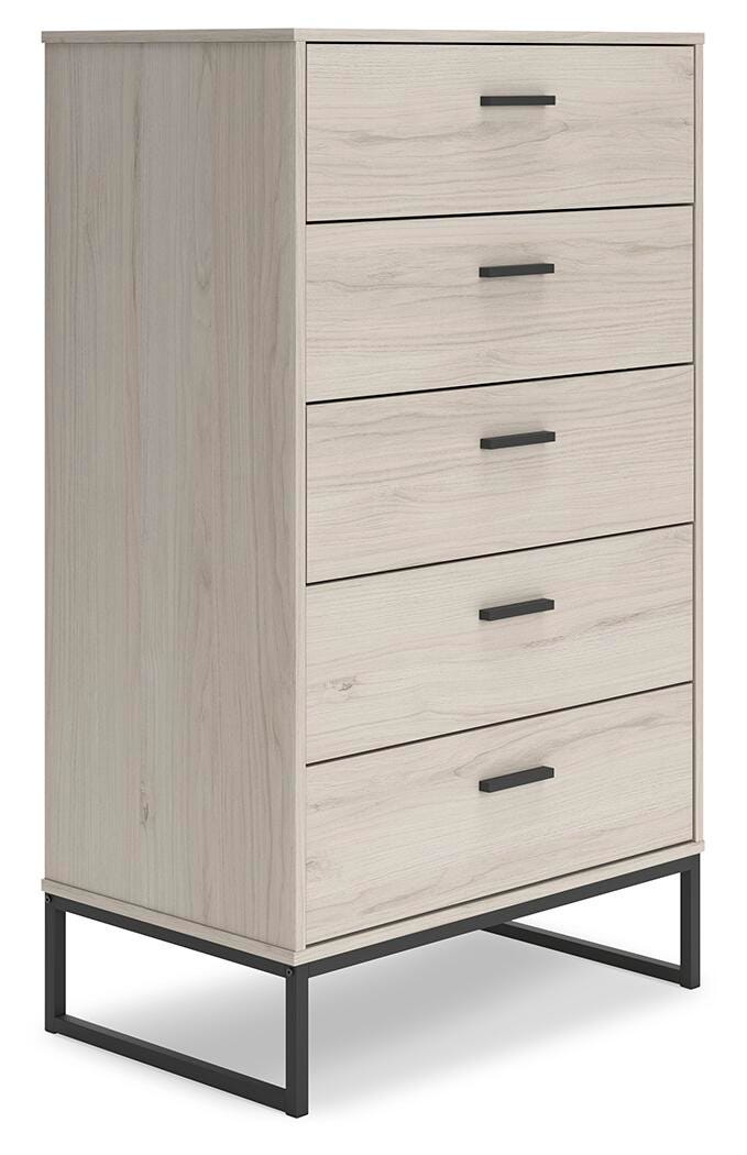 Socalle Light Natural Five Drawer Chest