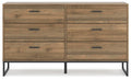 Deanlow Honey Six Drawer Dresser