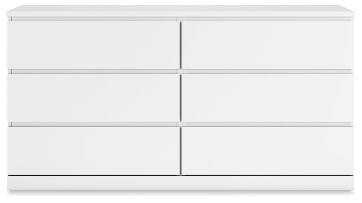 Onita White Six Drawer Dresser