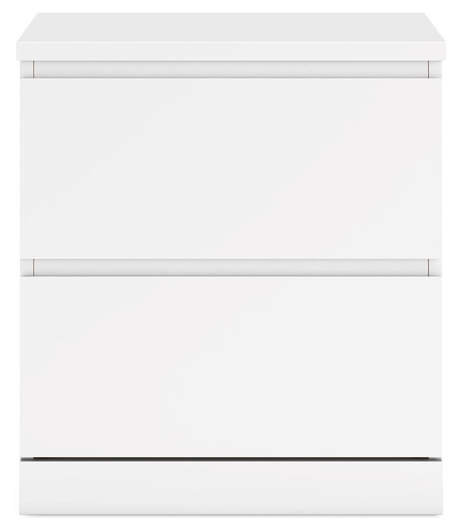 Onita White Two Drawer Night Stand