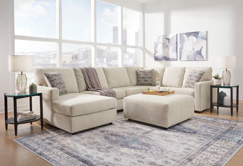 Edenfield Linen 3-Piece Sectional - Right-Arm-Facing Corner Chaise