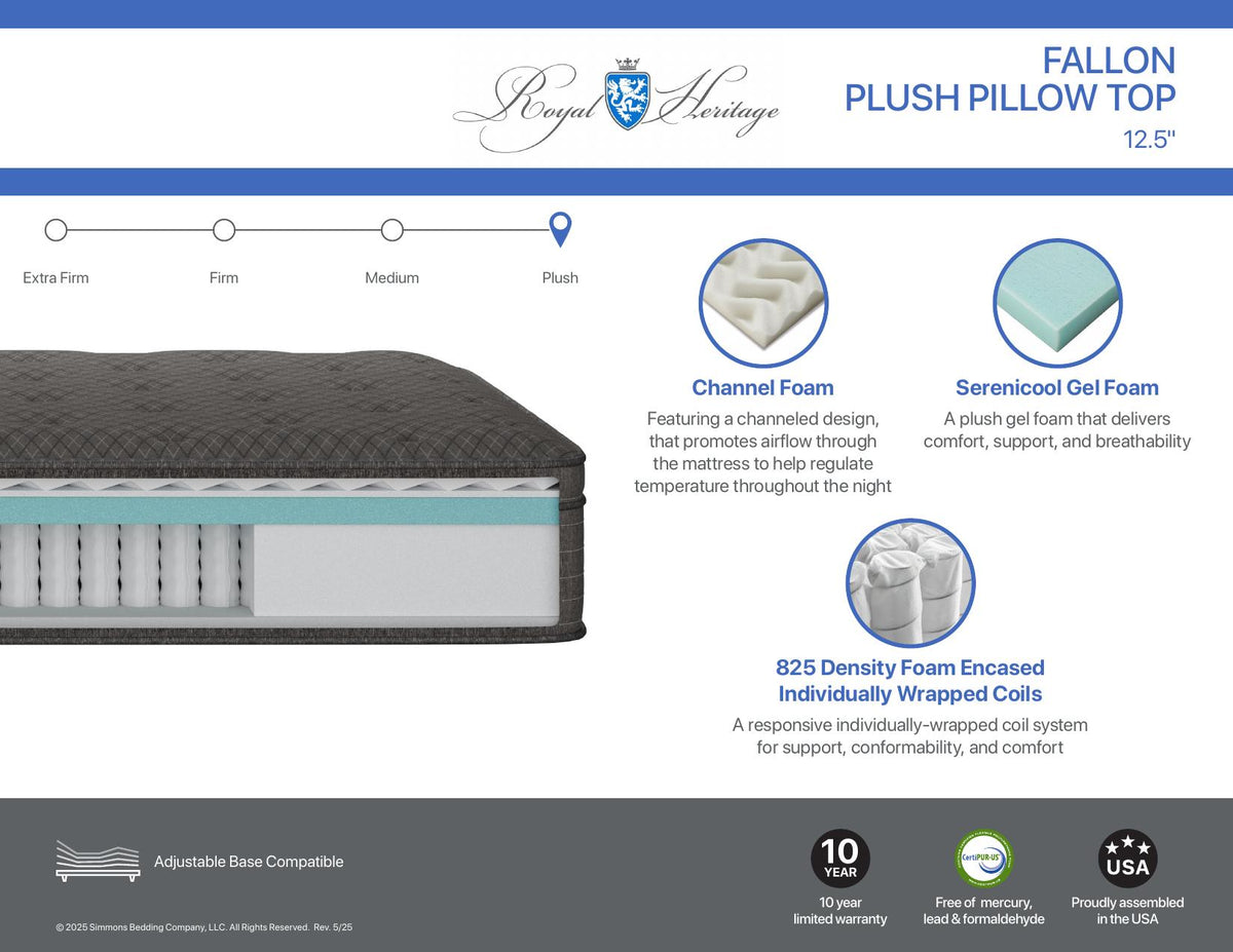 Fallon Plush Pillow Top 12.5" Mattress