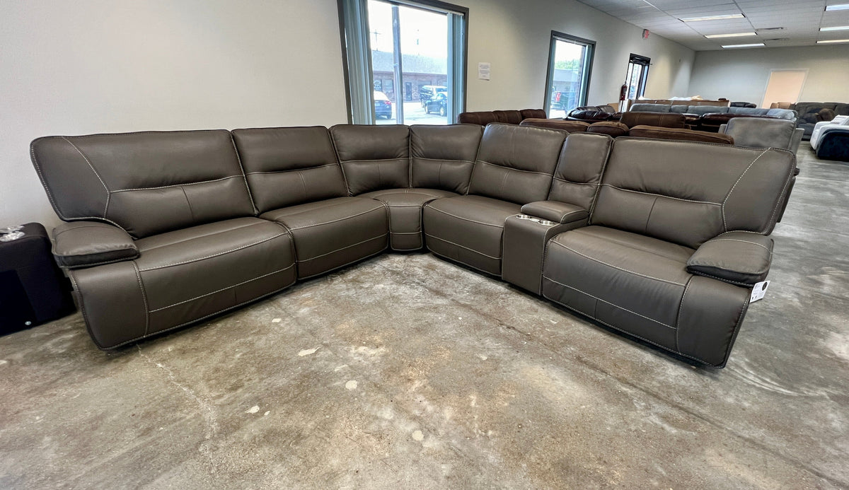 Spartacus 6-Piece Modular Power Reclining Sectional with Power Adjustable Headrests