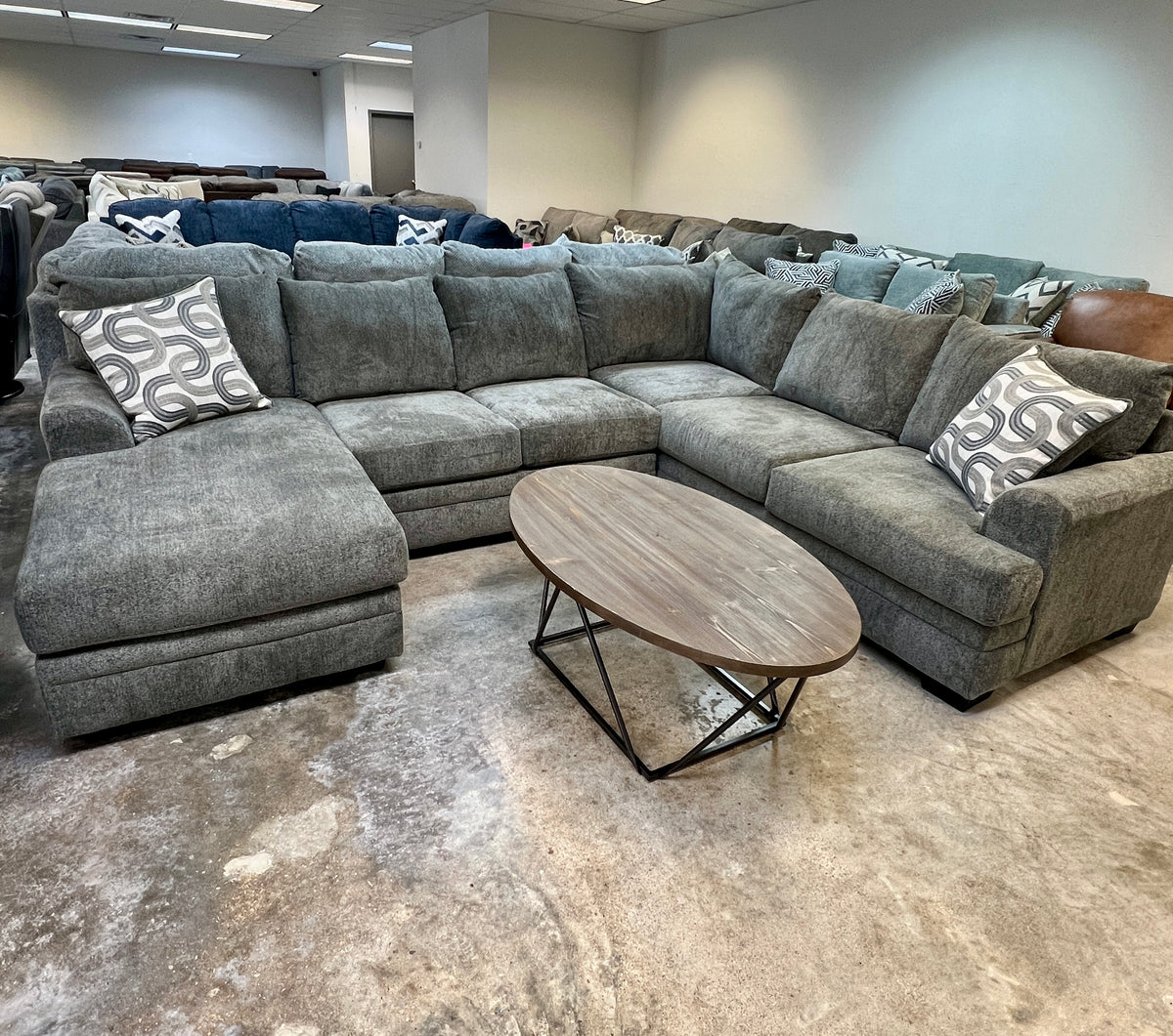 Bailey Charcoal U-Shaped Sectional
