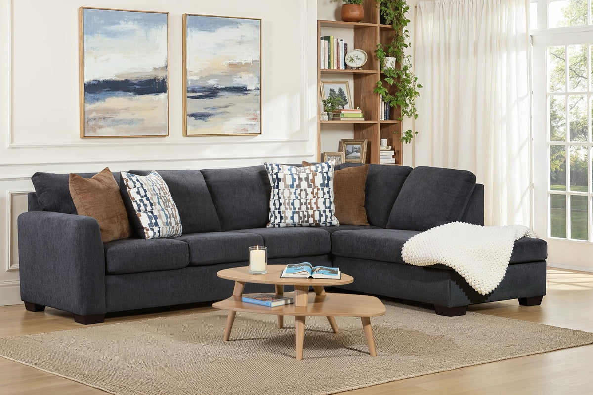 Franz Charcoal L-Shaped Sectional
