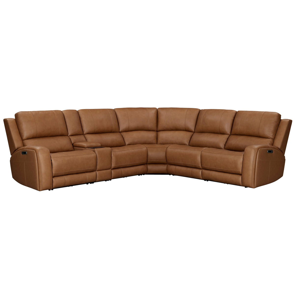 BELMONT - 6-Piece Zero-Gravity Modular Power Reclining Sectional - LYRIC CARAMEL