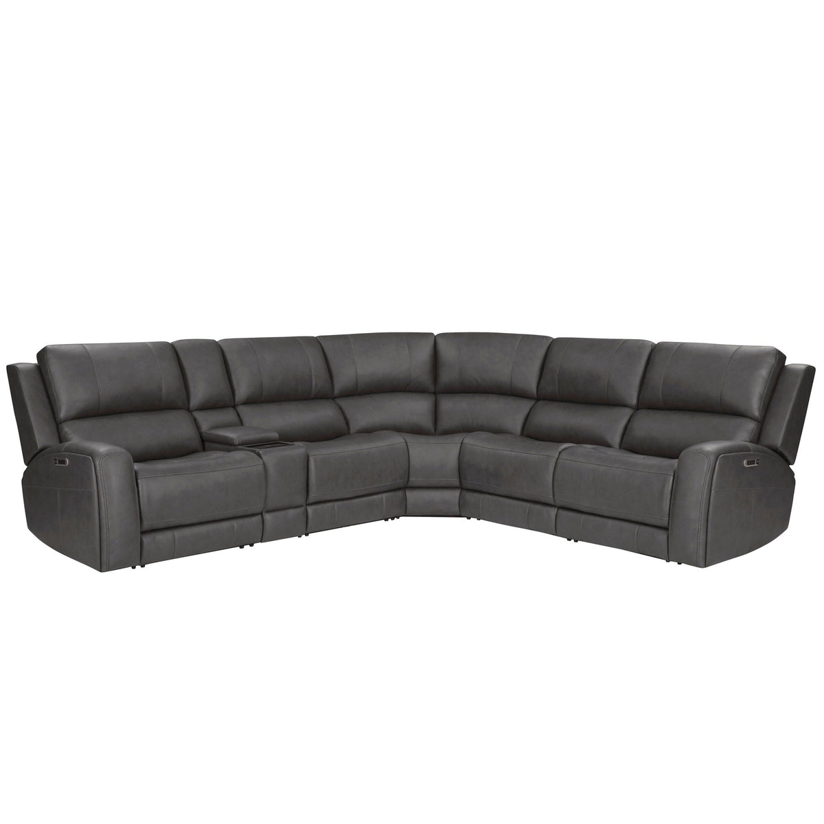 BELMONT - 6-Piece Zero-Gravity Modular Power Reclining Sectional - AUTUMN FOG