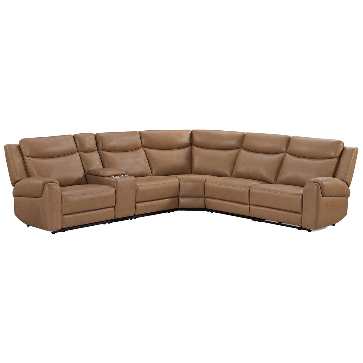 MOMENTUM - 6-Piece Power Zero Gravity Modular with Heat, Massage & Speaker - CASHEW