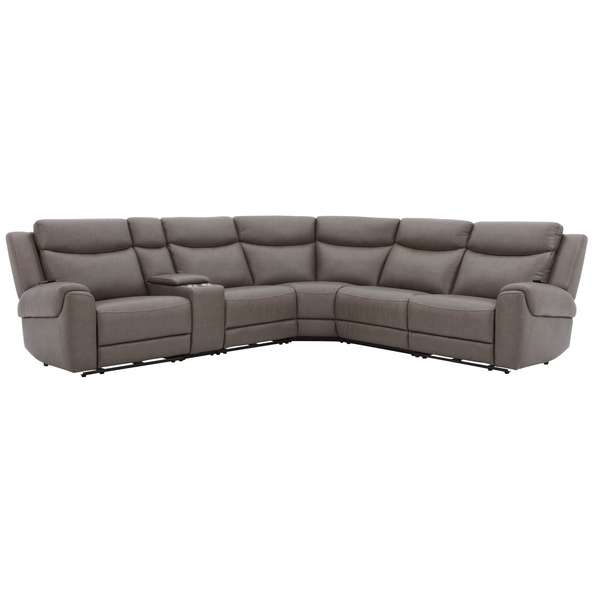 MOMENTUM - 6-Piece Power Zero Gravity Modular with Heat, Massage & Speaker - DARK GRANITE