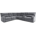 POLARIS - 6-Piece Modular Power Reclining Sectional with Power Adjustable Headrests - BIZMARK GREY