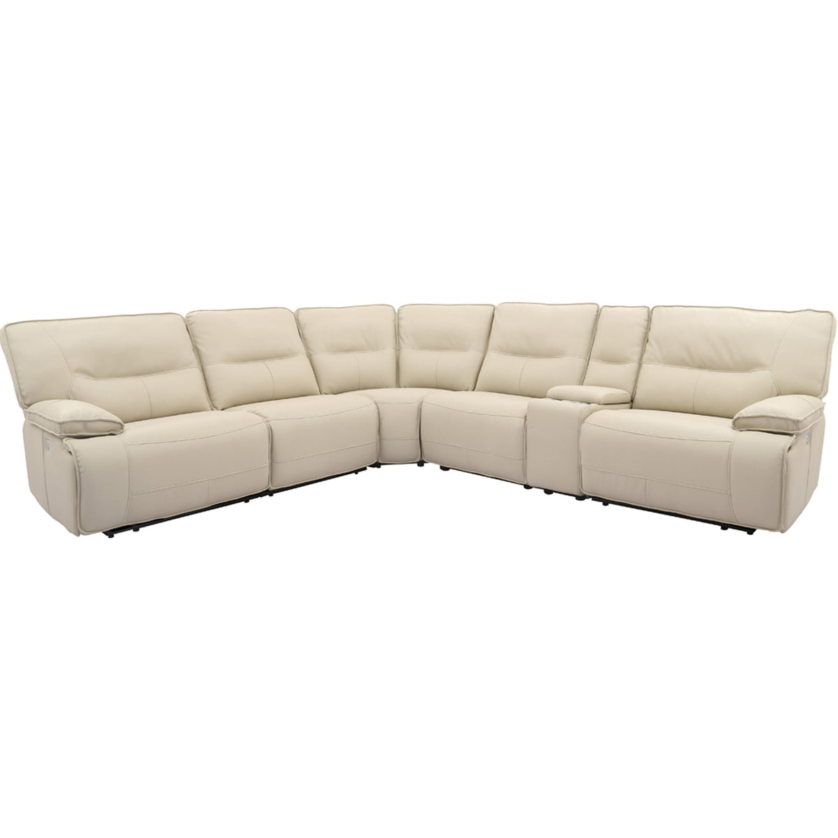 SPARTACUS - 6-Piece Modular Power Reclining Sectional with Power Adjustable Headrests - OYSTER