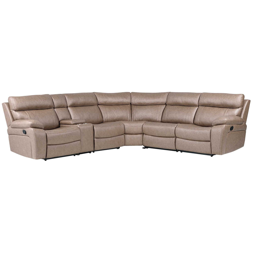 THEON - STOKES TOFFEE 6-Piece Modular Reclining Sectional