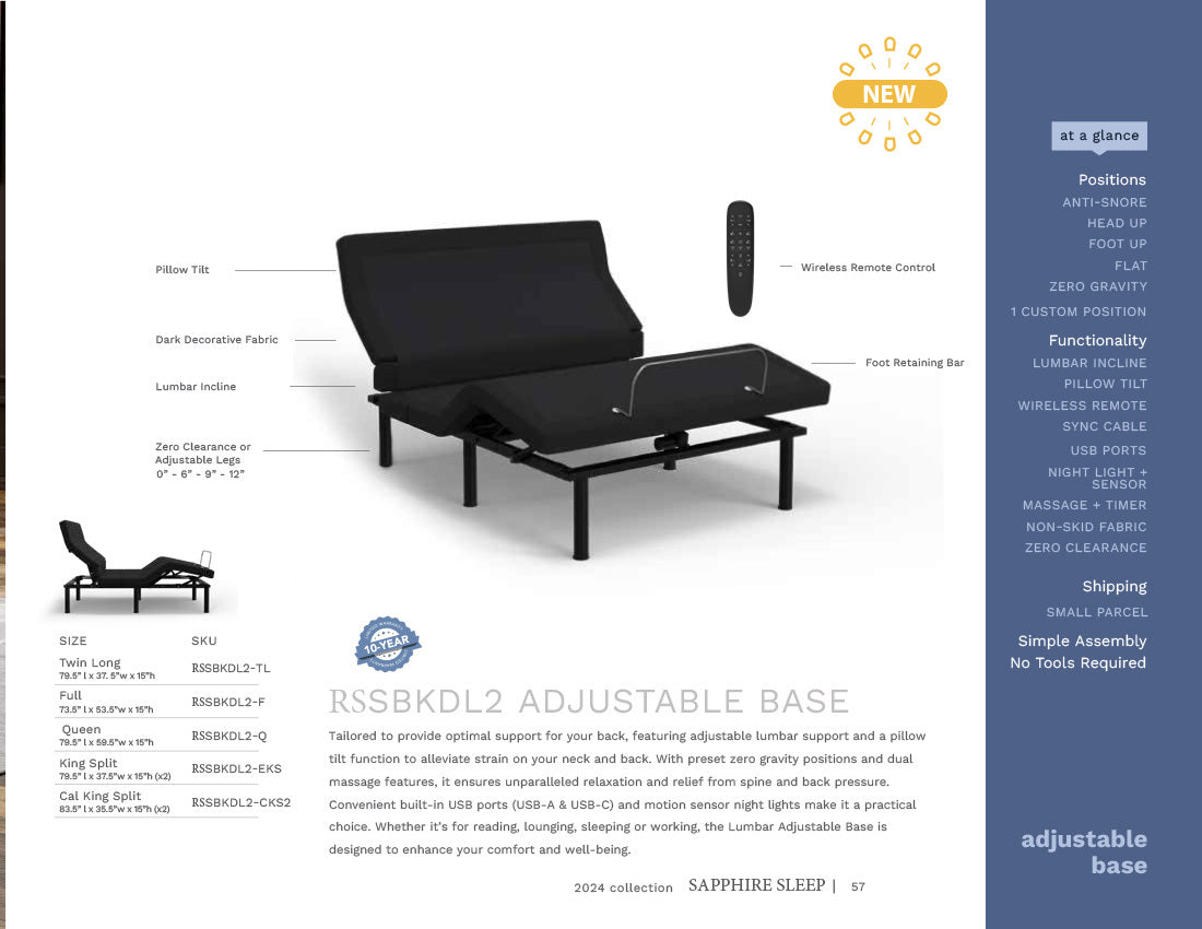 SAP450 Adjustable Base