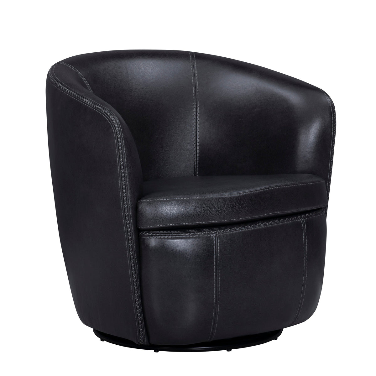 BAROLO - Swivel Club Chair - VINTAGE ONYX