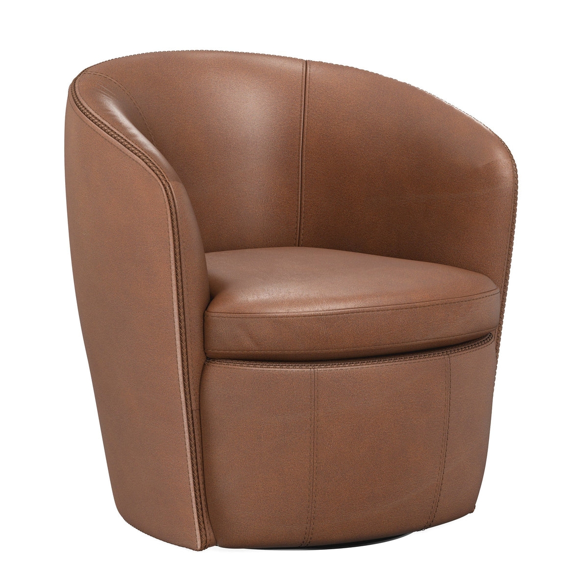 BAROLO - Swivel Club Chair - VINTAGE WHISKEY