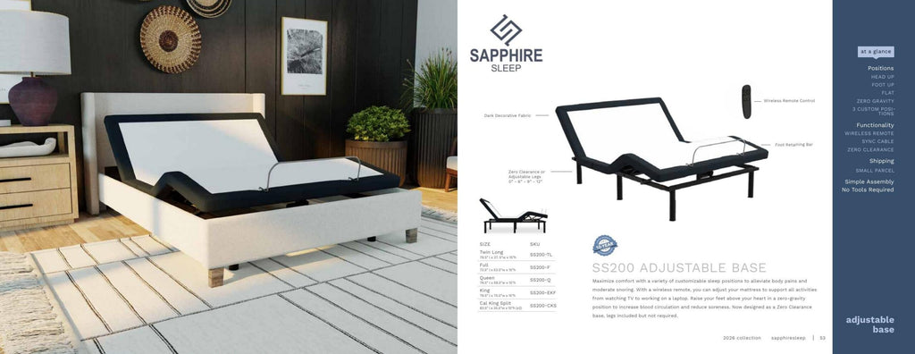 SAP200 Adjustable Base