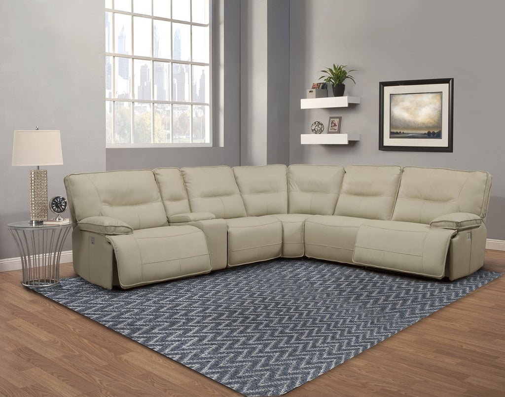 SPARTACUS - 6-Piece Modular Power Reclining Sectional with Power Adjustable Headrests