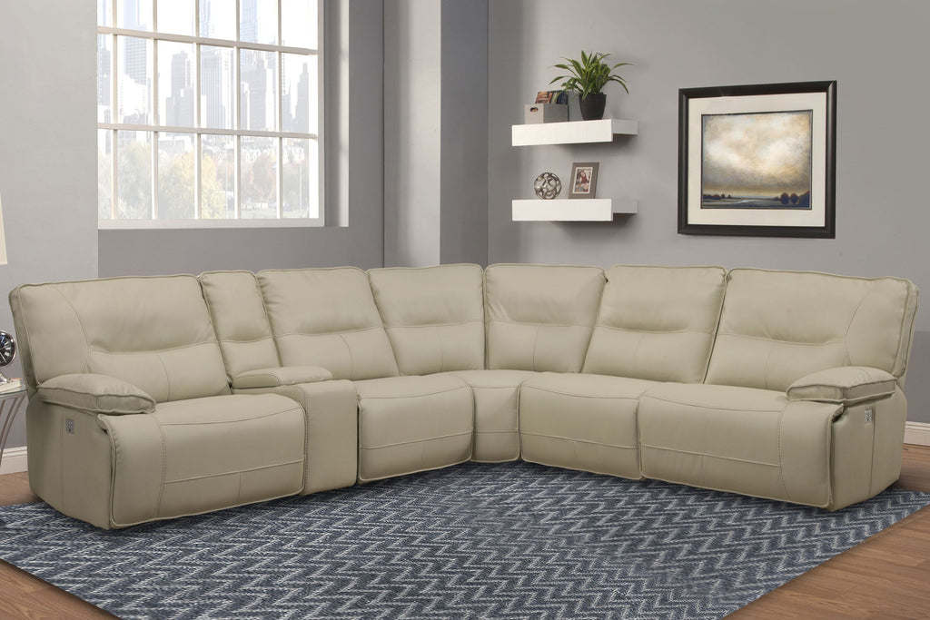 SPARTACUS - 6-Piece Modular Power Reclining Sectional with Power Adjustable Headrests