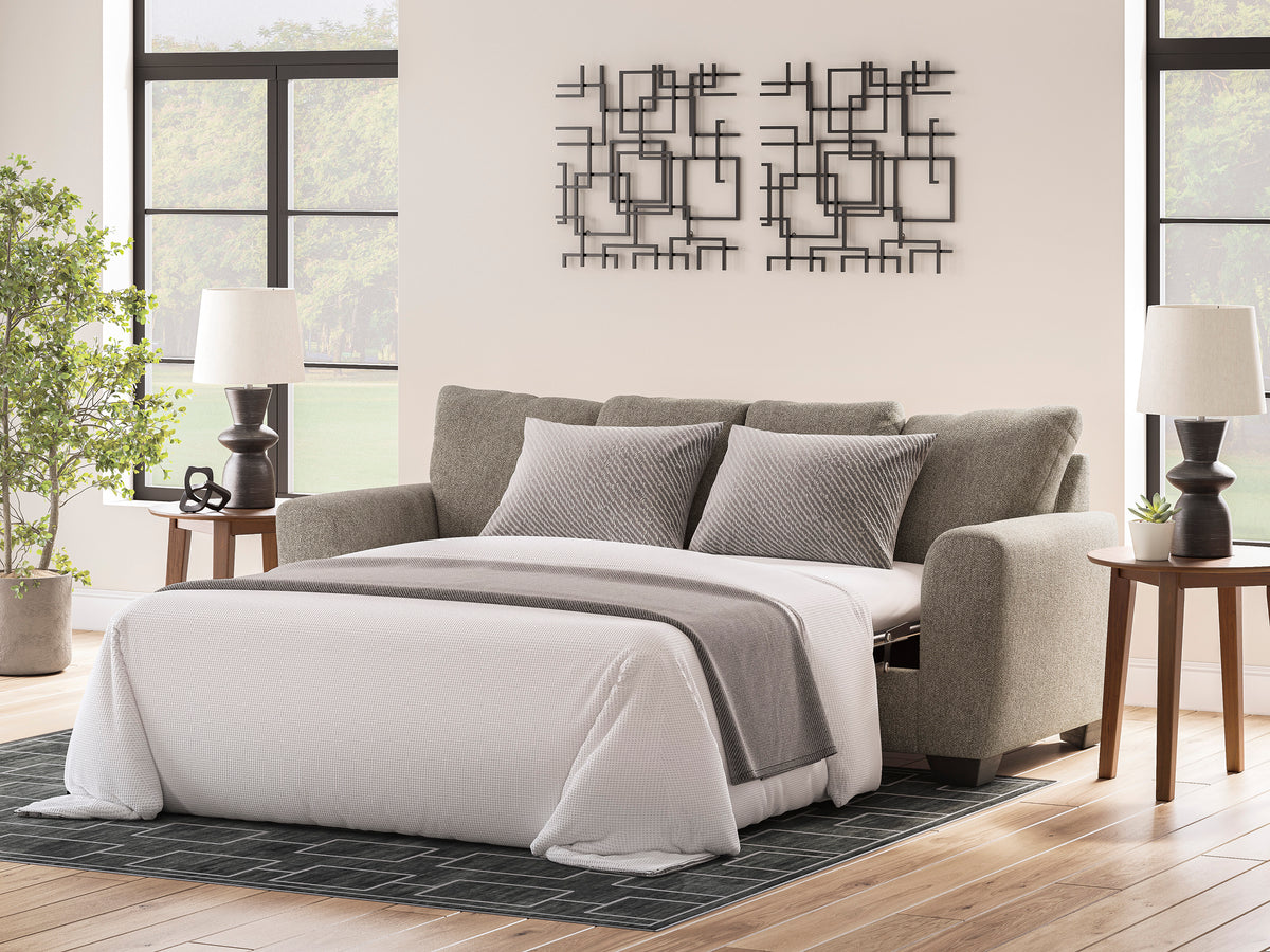 Triston-Peaks Suede Queen Sofa Sleeper