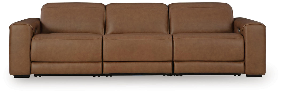 Magic Man Caramel Modular Power Reclining Sectional