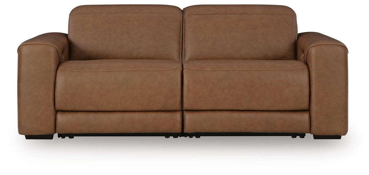 Magic Man Caramel Modular Power Reclining Sectional