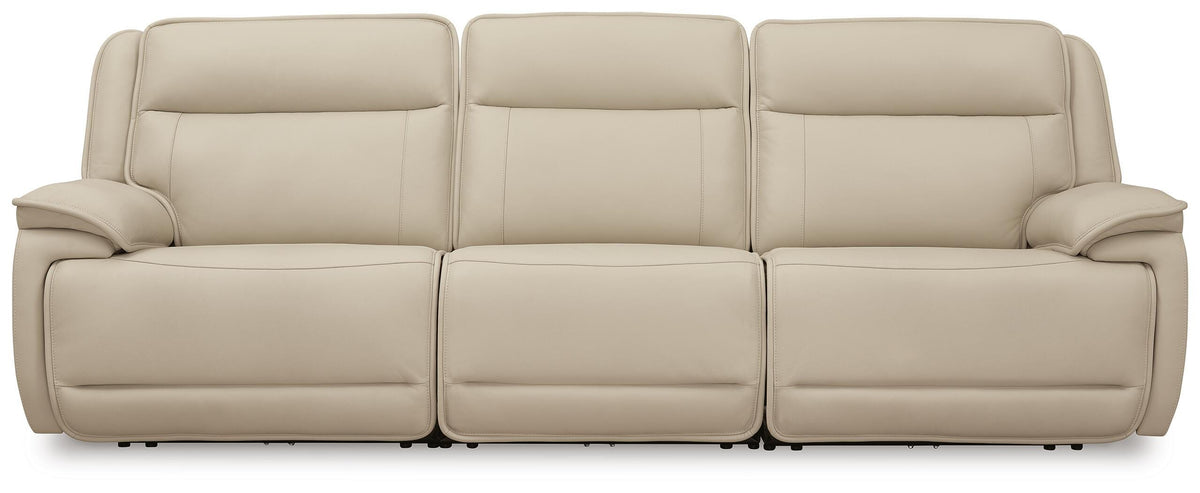 Double Deal Almond Modular Power Reclining Sectional