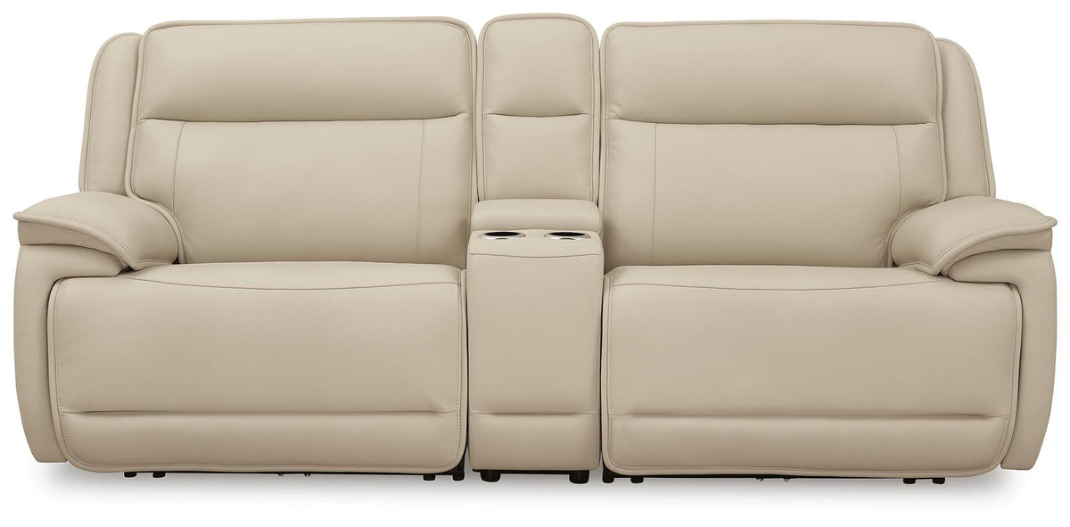Double Deal Almond Modular Power Reclining Sectional