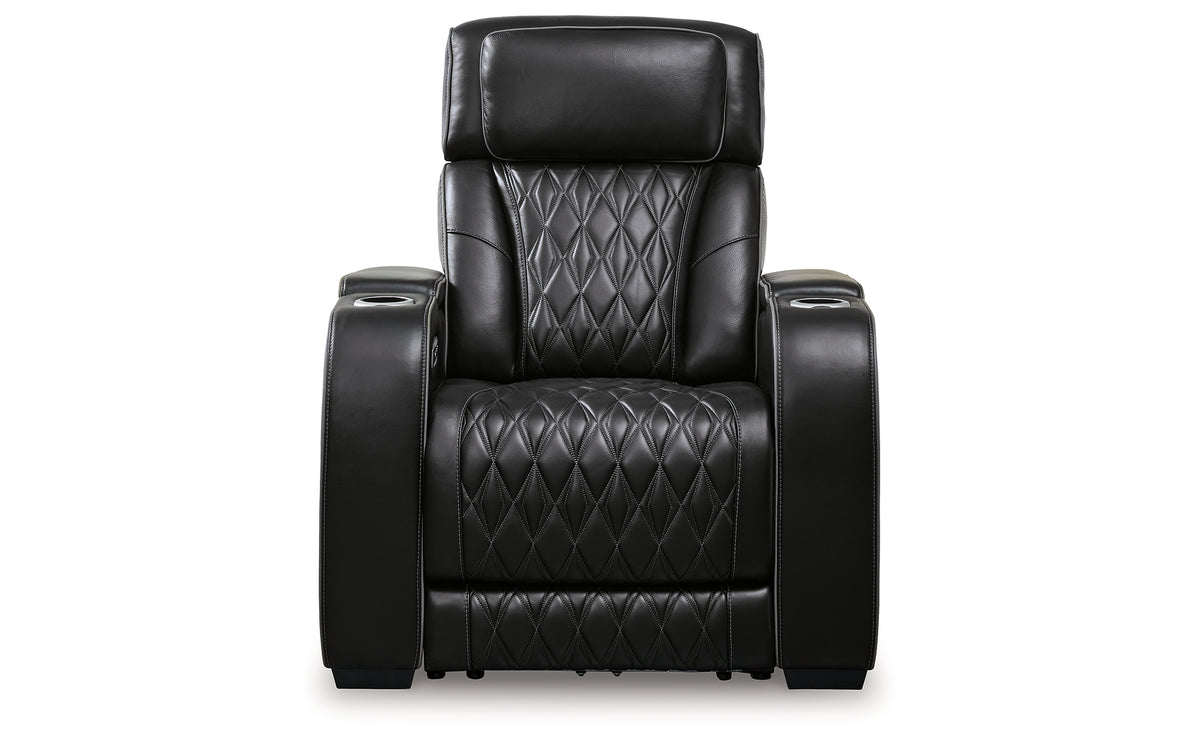 Boyington Black Power Recliner with Adjustable Headrest