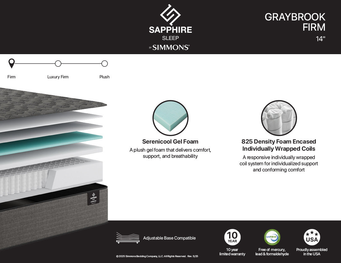 Graybrook Firm 14" Mattress