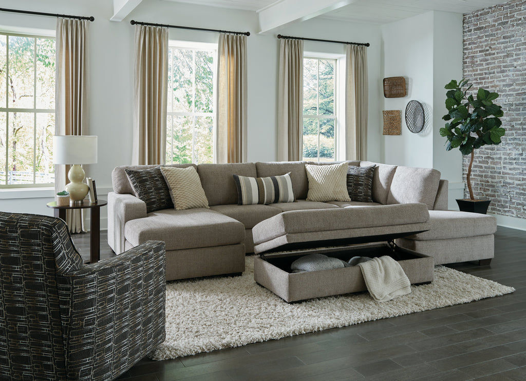 Bri Pewter Storage Ottoman