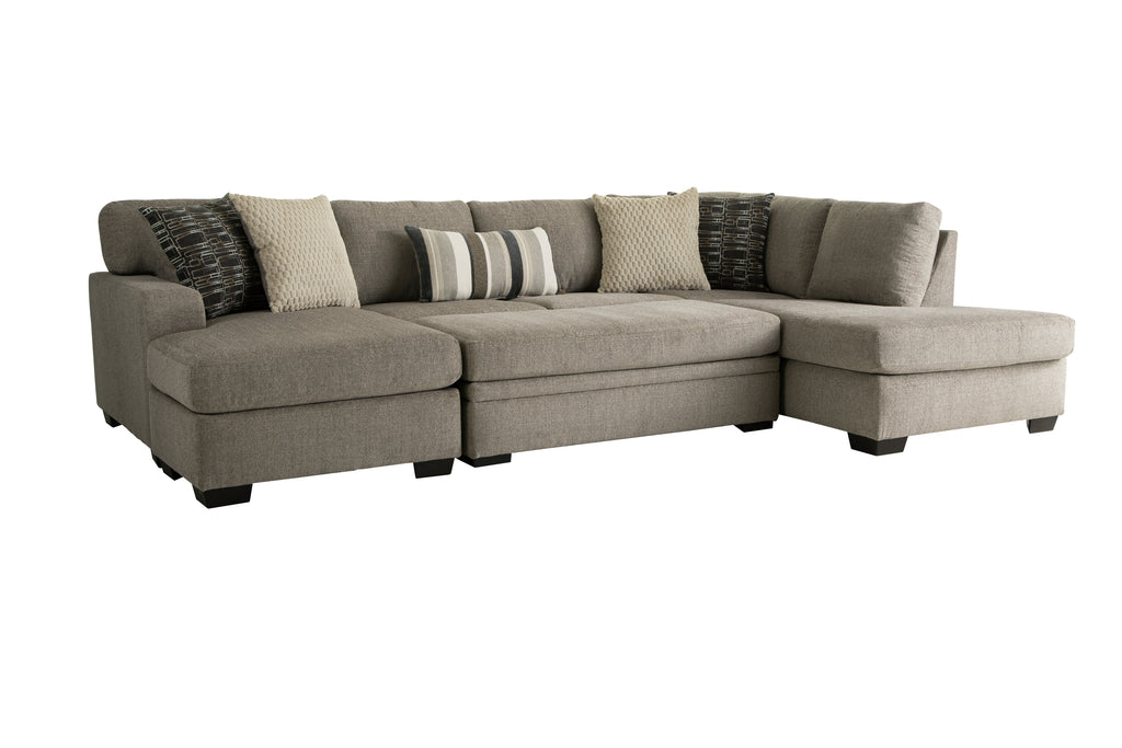 Bri Pewter 2 Piece Sectional