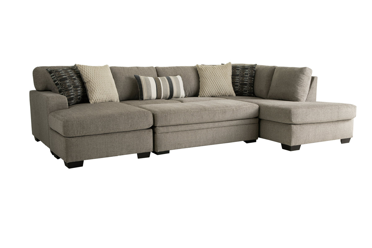 Bri Pewter 2 Piece Sectional